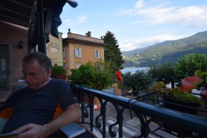 Peter perusing the wine list